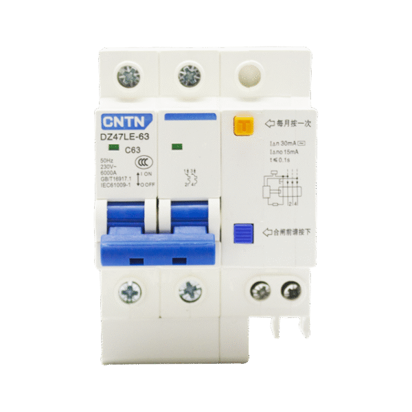 DZ47LE-63 RCBO Residual Current Circuit Breaker with Overcurrent Protection